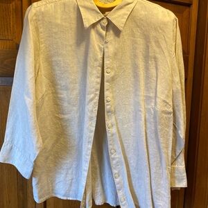 L.L. Bean Beige Women’s Linen Shirt